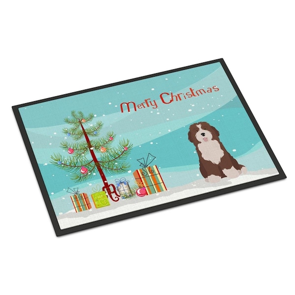 Carolines Treasures 18 x 27 in. Bernedoodle No.2 Christmas Tree Indoor or Outdoor Mat CK3886MAT - main